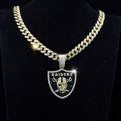 Wholesale Team Necklace Jewelry Diamond Hip Hop Cuban Chain